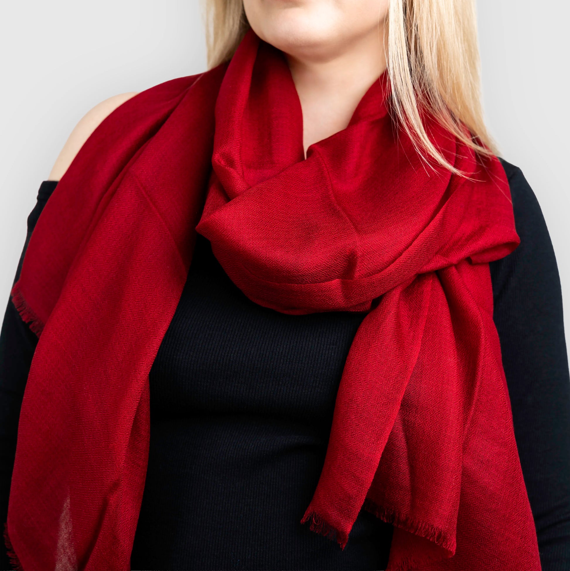 maroon light pashmina scarf wrap