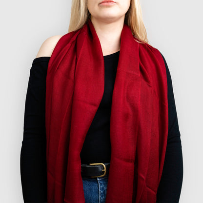 Pashmina scarf wrap handmade maroon