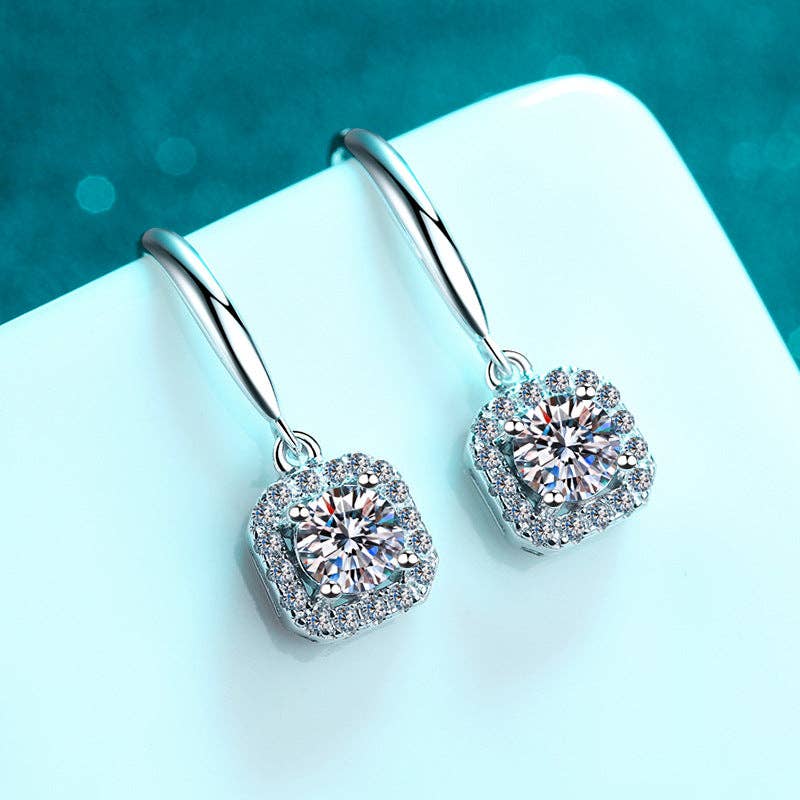 Moissanite Hook Earrings