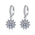  Moissanite Snowflake Drop Earrings