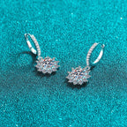  Moissanite Snowflake Sterling Siver Earrings 