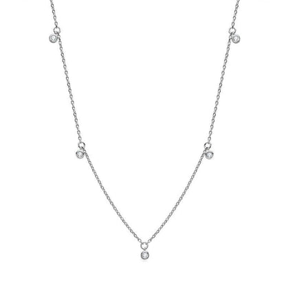Moissanite multi charm necklace