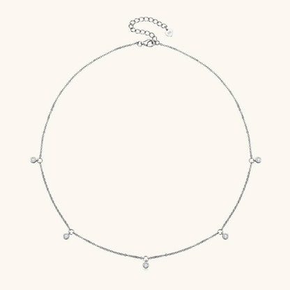 Moissanite multi charm necklace
