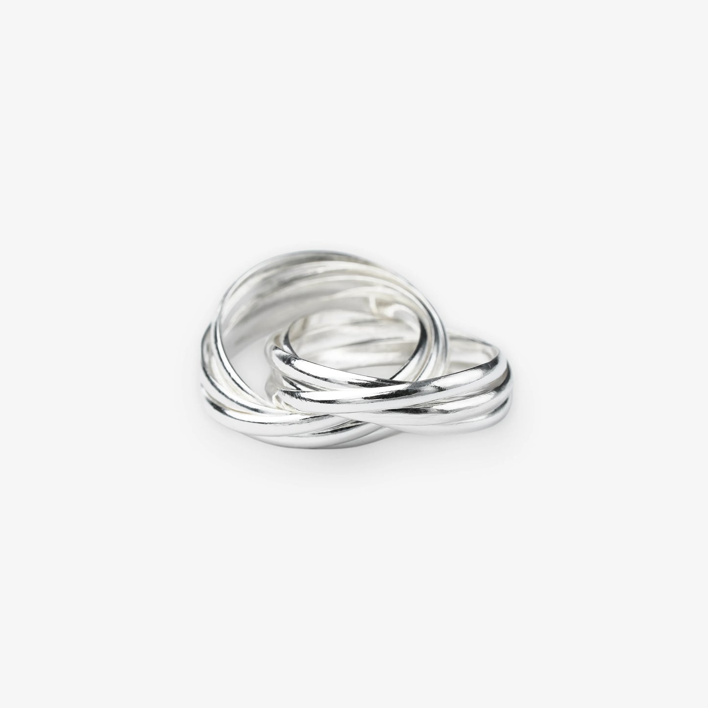 sterling silver multiband twist ring adjustable