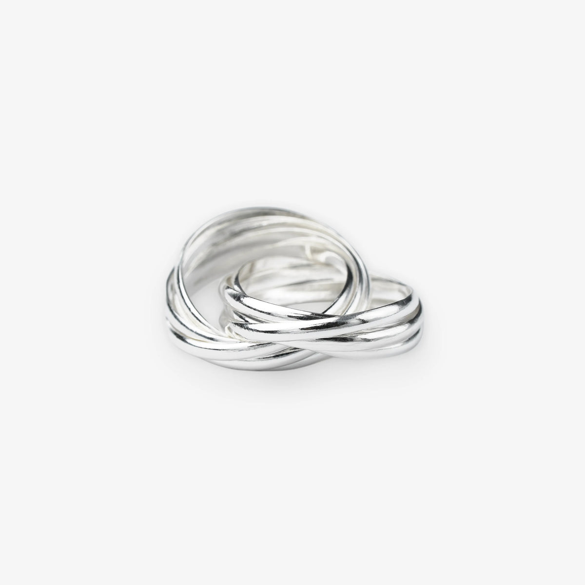 sterling silver multiband twist ring adjustable