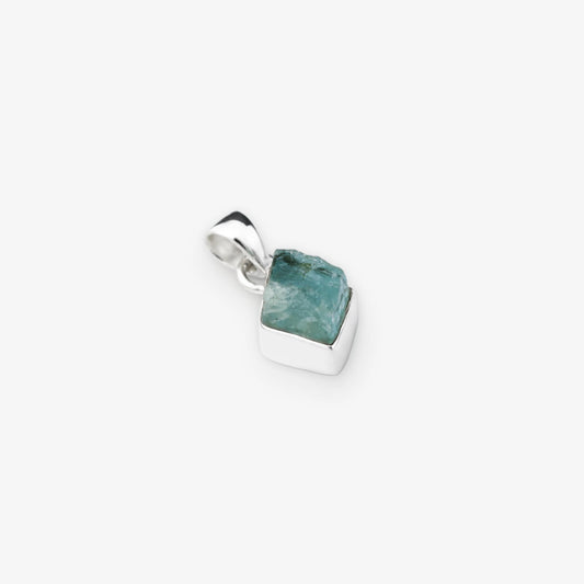 Natural Aquamarine Gemstone Pendant Rough Cut Natural Stone Stunning Blue and Green Colour 