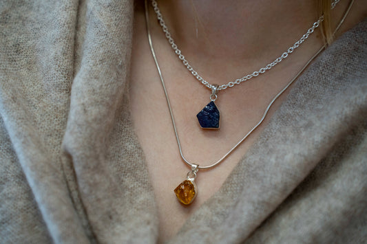 Natural Citrine Gemstone Pendant