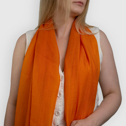 bright orange pashmina shawl scarf
