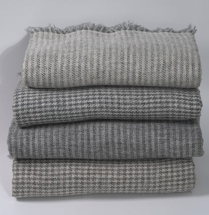Organic Sheep Wool Shawl Stacked Together in Neutral Colourways