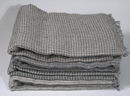 Organic Sheep Wool Stack in Neutral Colour Way Photograph from Side