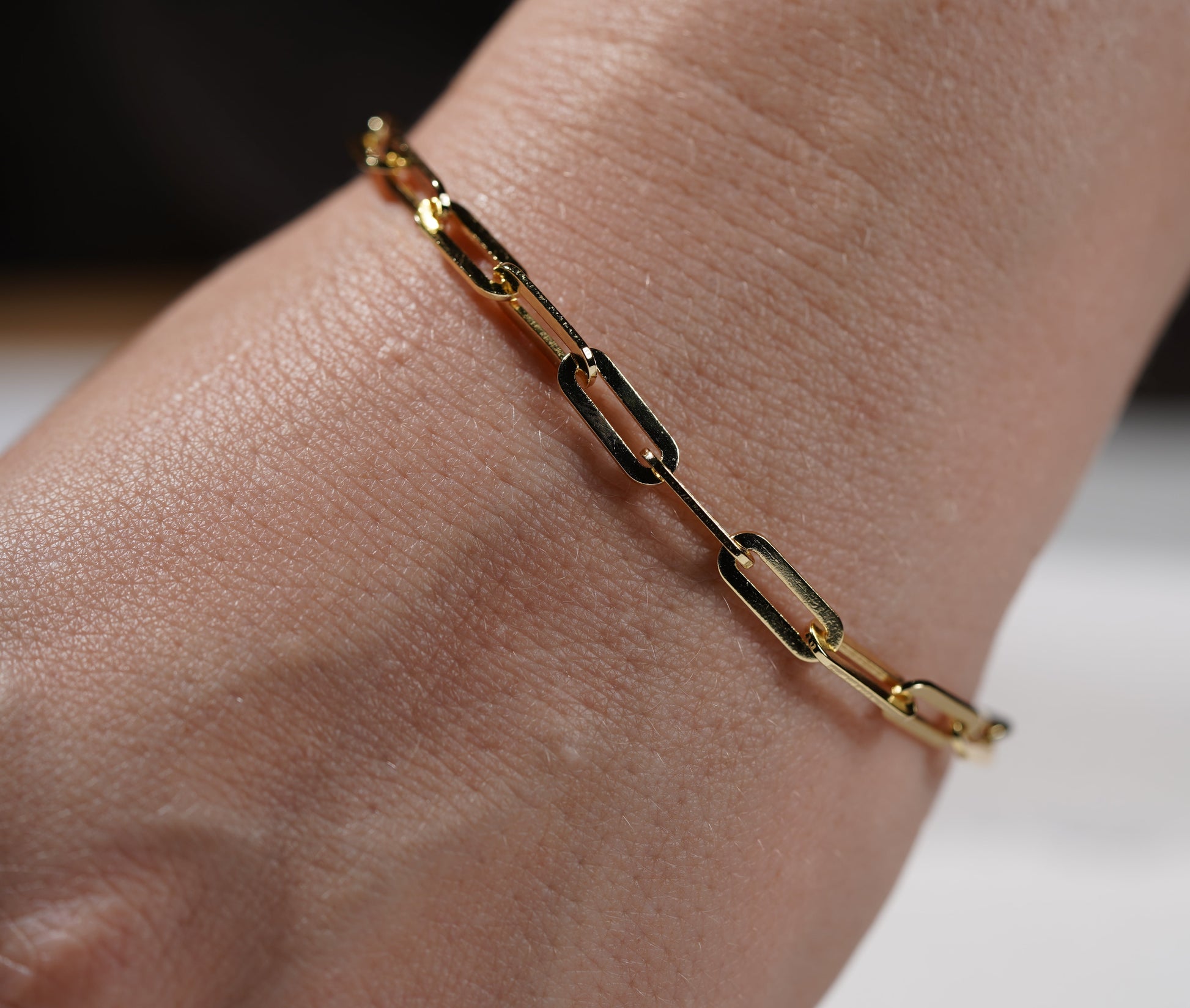 Paperclip Chain Bracelet- Available in Gold Plated Sterling Silver and Sterling Silver