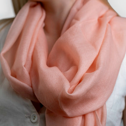 Peach light pashmina scarf shawl wrap
