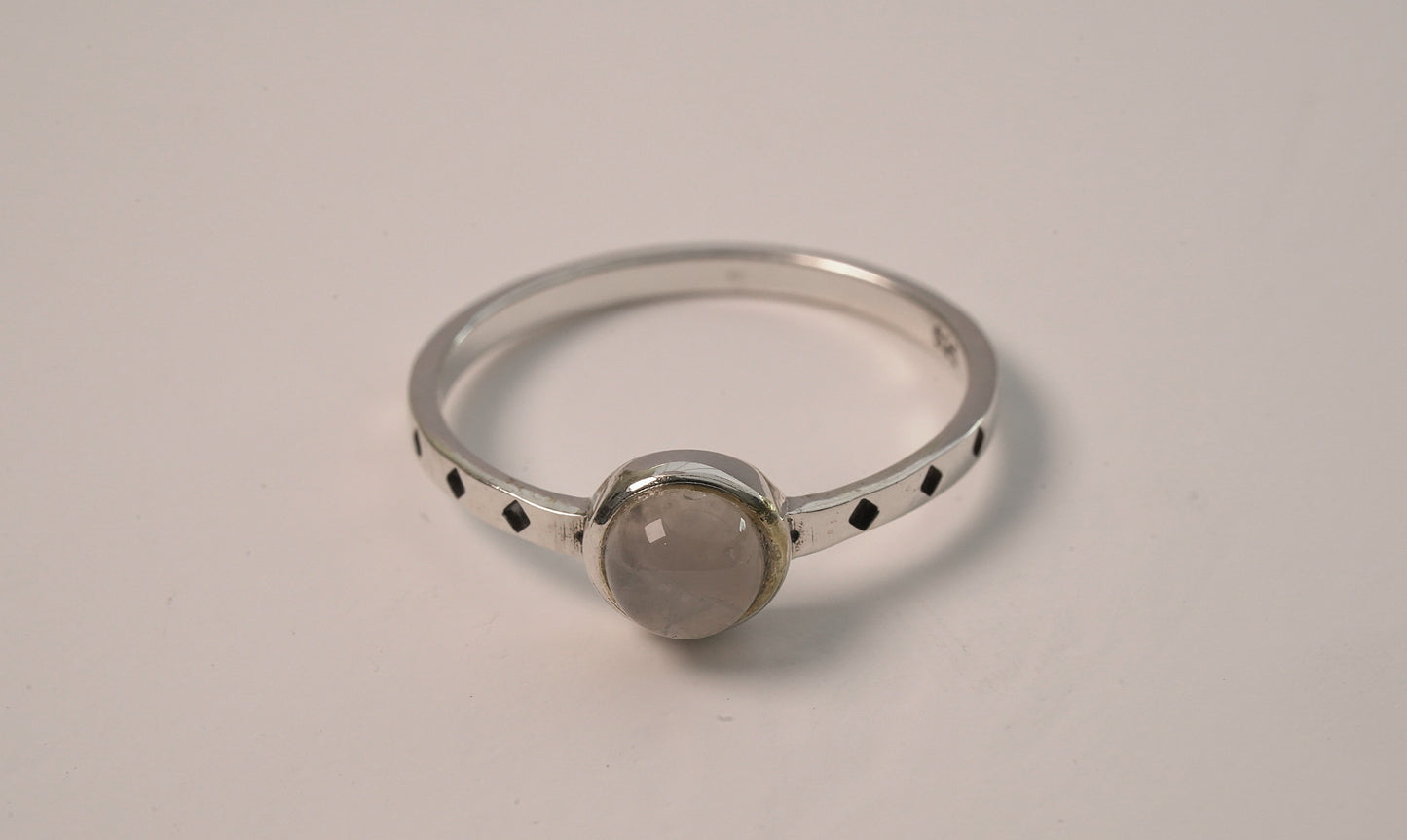 Petite Moonstone Ring in 925 Sterling Silver Jewellery