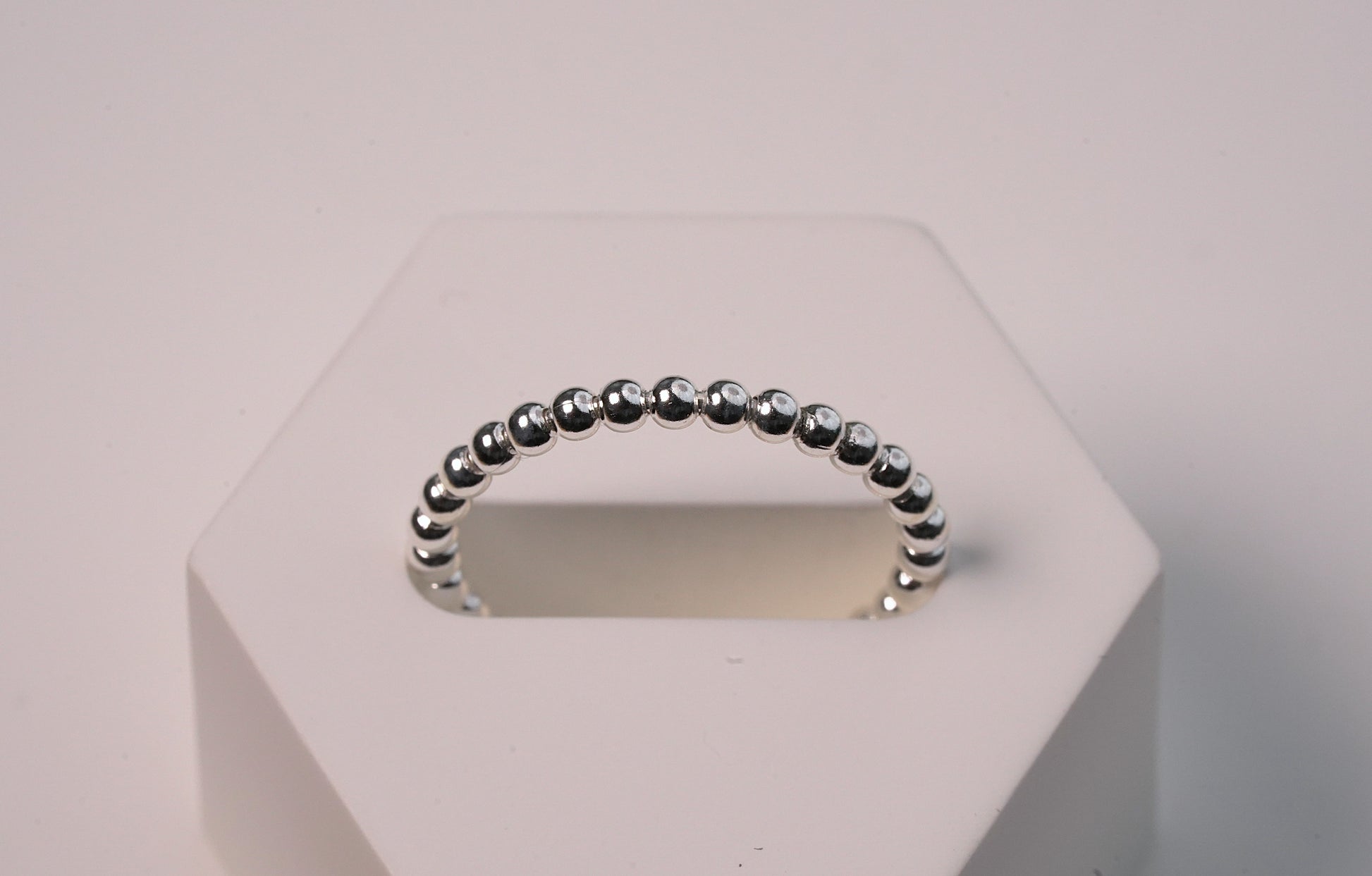 Petite Silver Ball Stackable Ring in 925 Sterling Silver