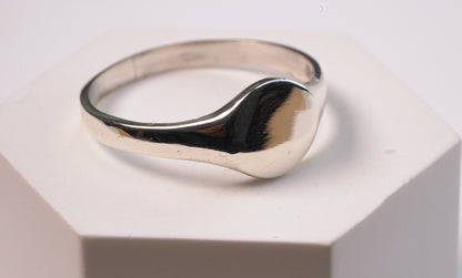 Petite Silver Signet Ring in Sterling Silver