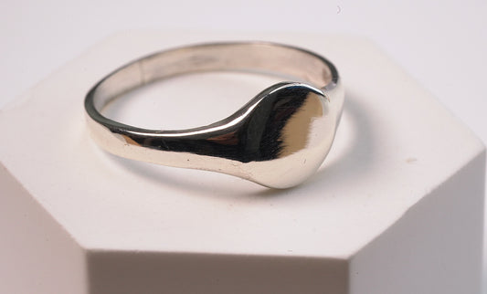 Petite Silver Signet Ring in Sterling Silver