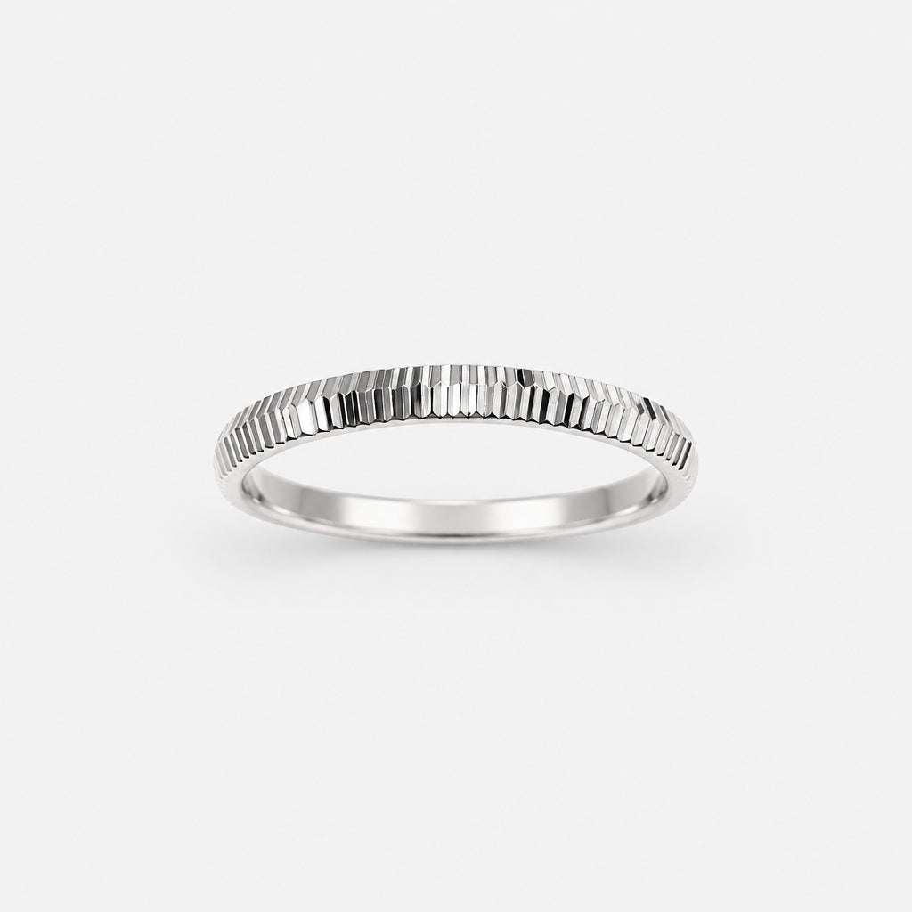Petite Stackable Silver Line Ring in 925 Sterling Silver