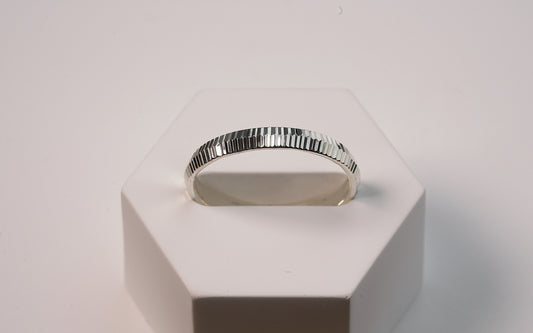 Petite Stackable Silver Line Ring in 925 Sterling Silver