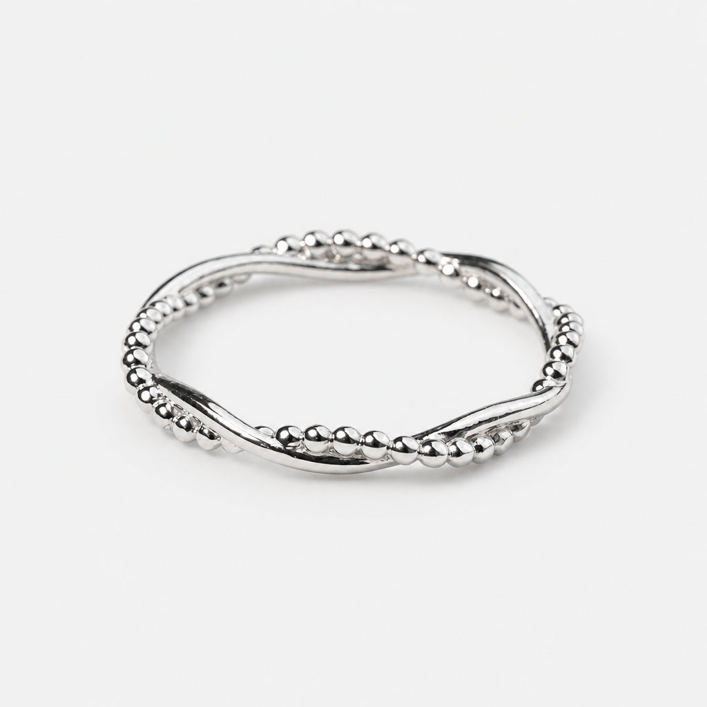 Petite Woven Silver Ring in 925 Sterling Silver