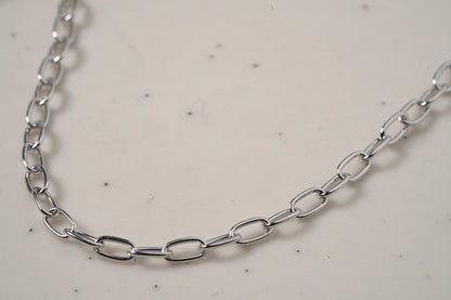 Plain Silver Link Chain Bracelet in 925 Sterling Silver