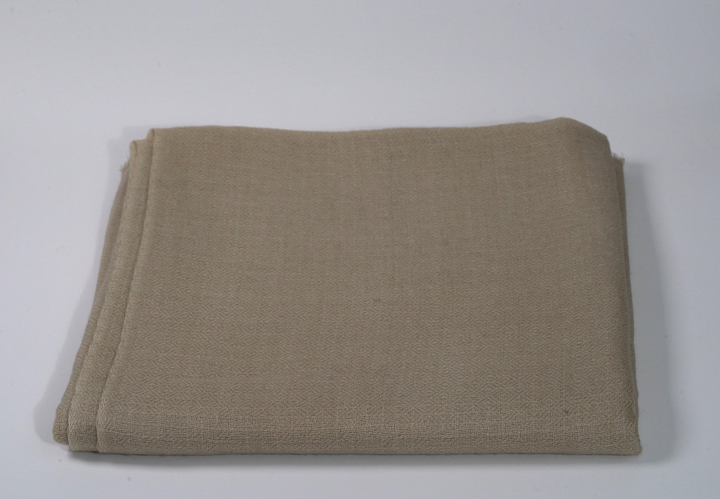 Premium Range 100% Cashmere Shawl in Sand Colour with Subtle Geometric print