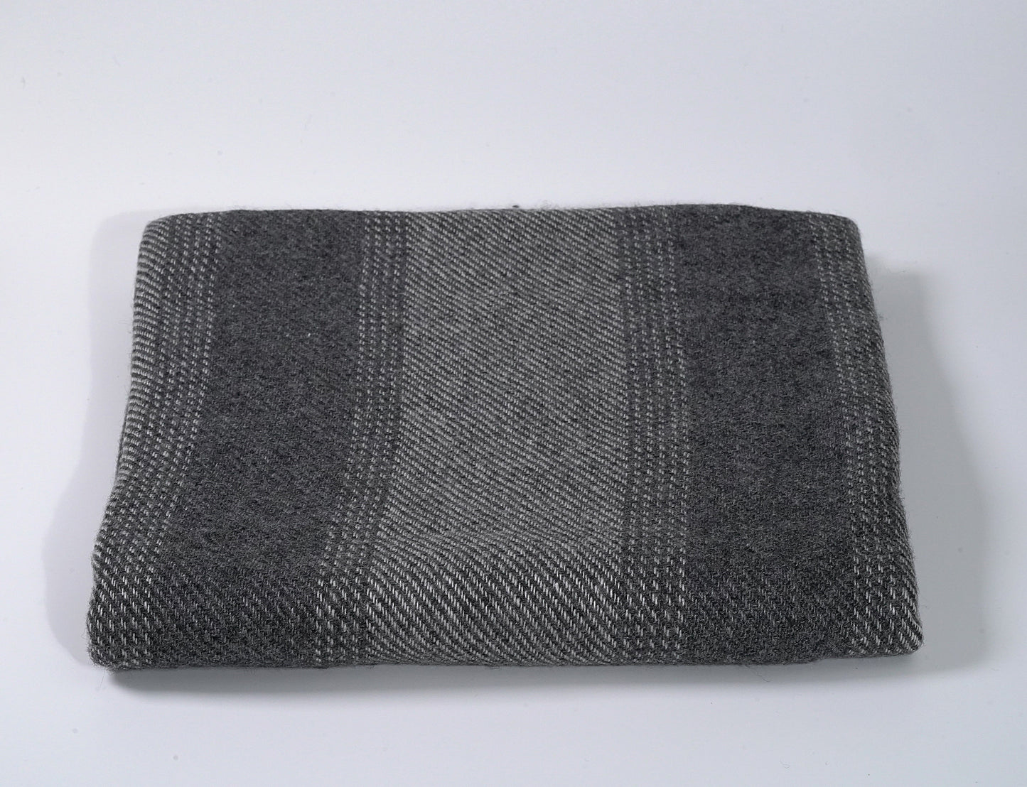 Premium Range Pashmina Shawl in Thick stripe design charcoal and white