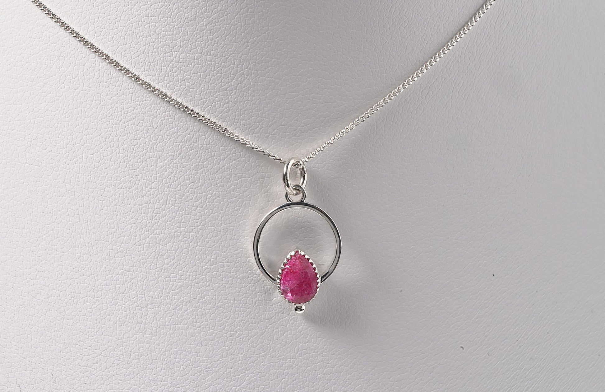 Red Onyx Pendant in Sterling Silver