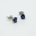 Sapphire Sterling Silver Stud Earrings Griha