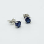 Sapphire Sterling Silver Stud Earrings Griha