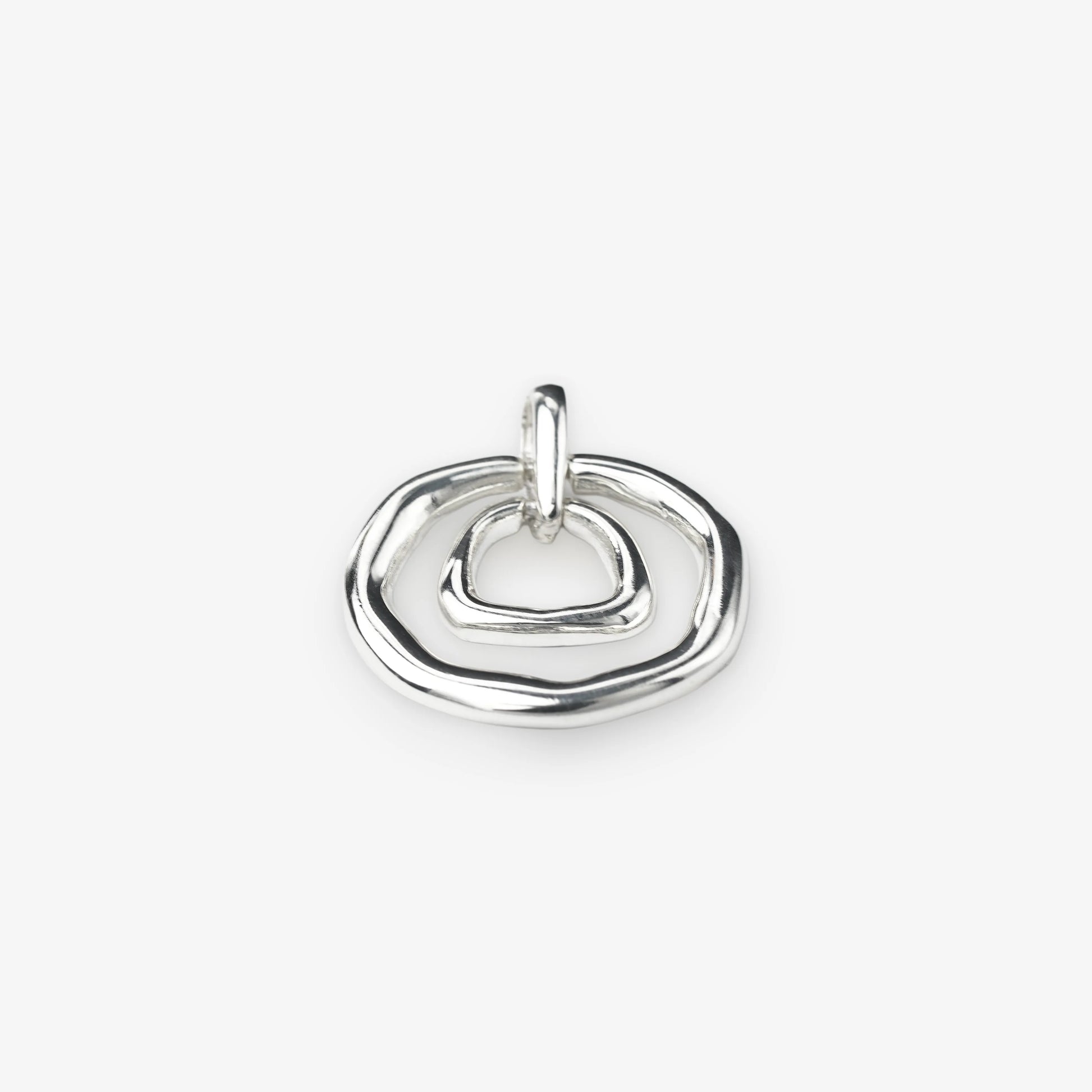 sterling silver abstract pendant free form