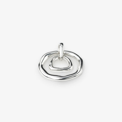 sterling silver abstract pendant free form