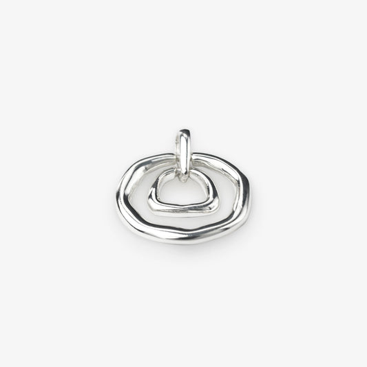 sterling silver abstract pendant free form