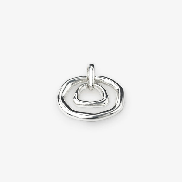 sterling silver abstract pendant free form