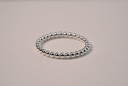 Silver Ball Stackable Ring in Sterling Silver