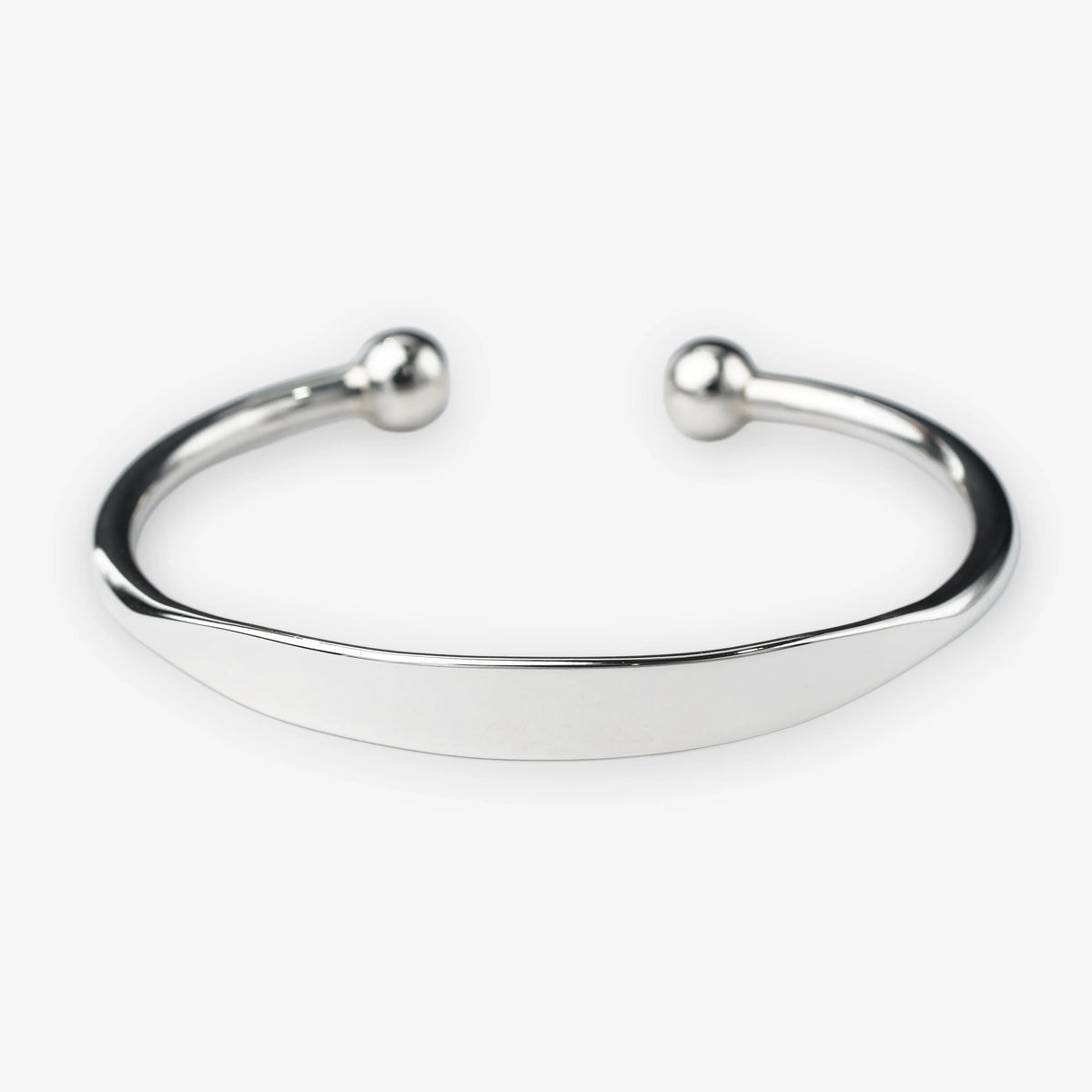 Sterling Silver Torque Bangle with Ball Ends