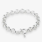 Sterling silver belcher chain bracelet minimalist design 8 inch