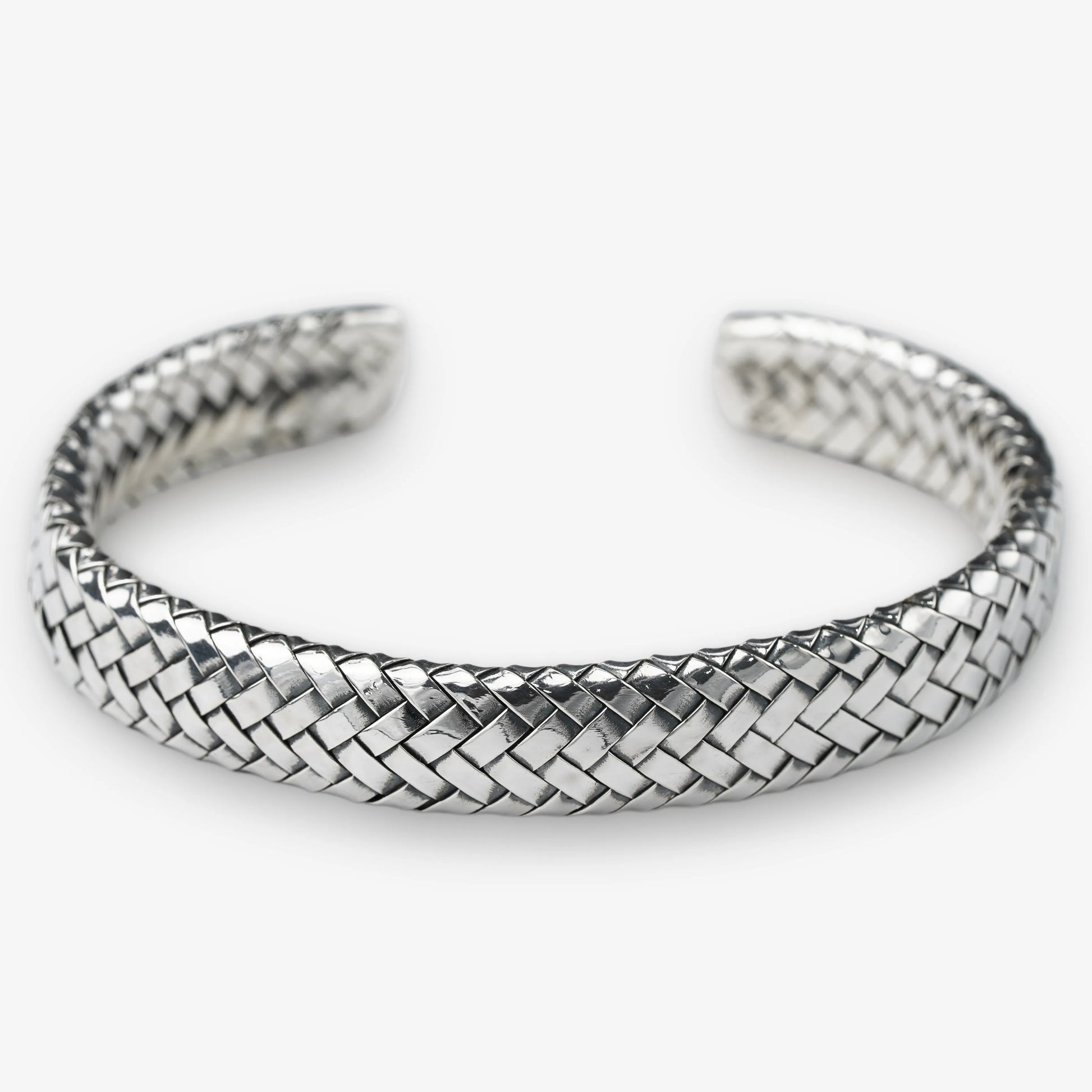 995 Fine Silver Braided Cuff Bracelet