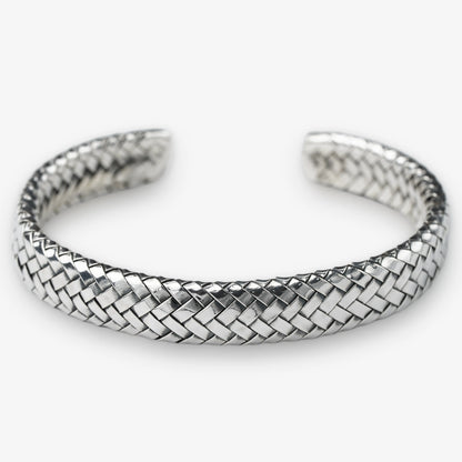 995 Fine Silver Braided Cuff Bracelet