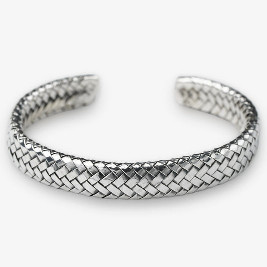 995 Fine Silver Braided Cuff Bracelet