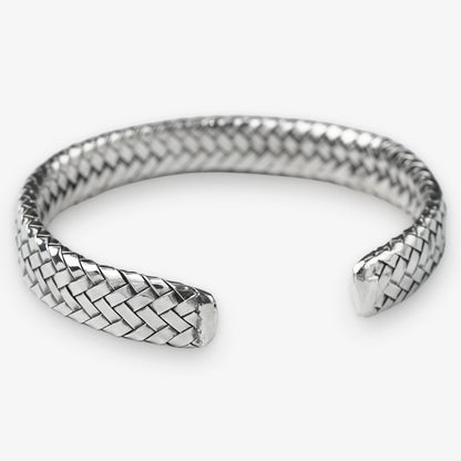 995 Fine Silver Braided Cuff Bracelet