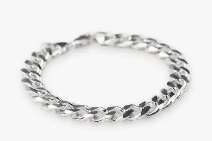 Sterling Silver Cuban Chain Bracelet 9.6mm