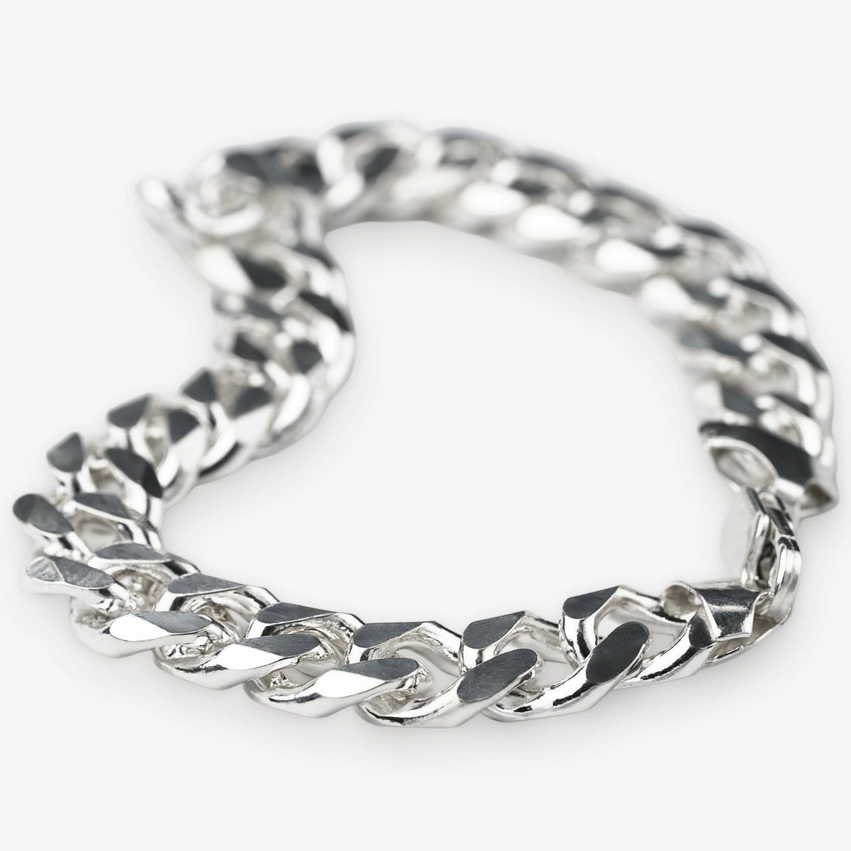 Sterling Silver Cuban Chain Bracelet 9.6mm