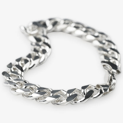 Sterling Silver Cuban Chain Bracelet 9.6mm