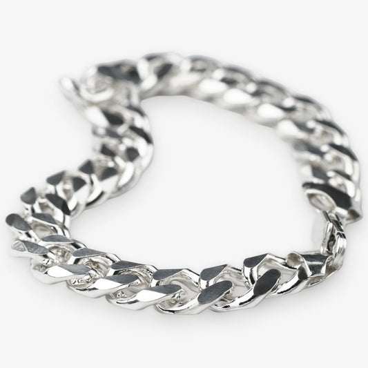 Sterling Silver Cuban Chain Bracelet 9.6mm