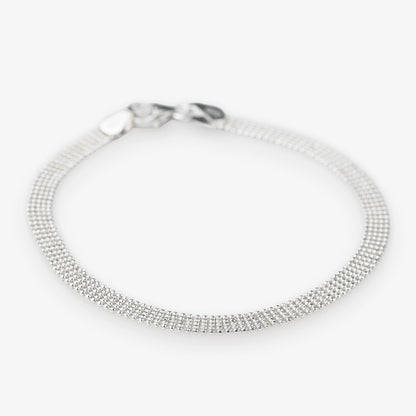 Sterling Silver Mesh Chain Bracelet Modern Sterling Silver Jewellery 