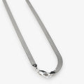 Sterling Silver Solid Mesh Necklace 20 inch on white background