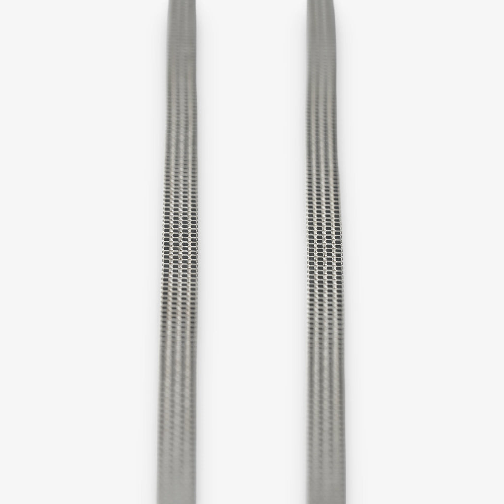 Sterling Silver Solid Mesh Necklace close up detail