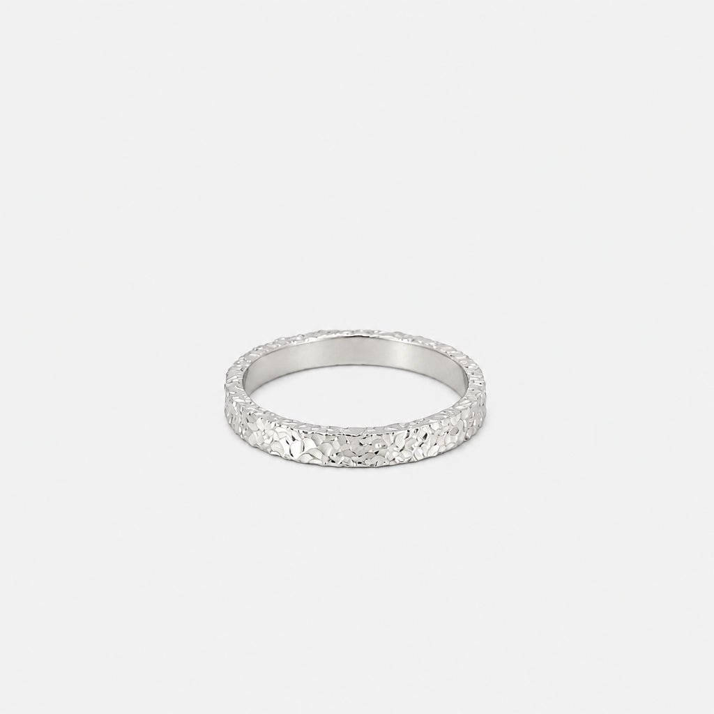 Sterling Silver Band Ring Raw Finish