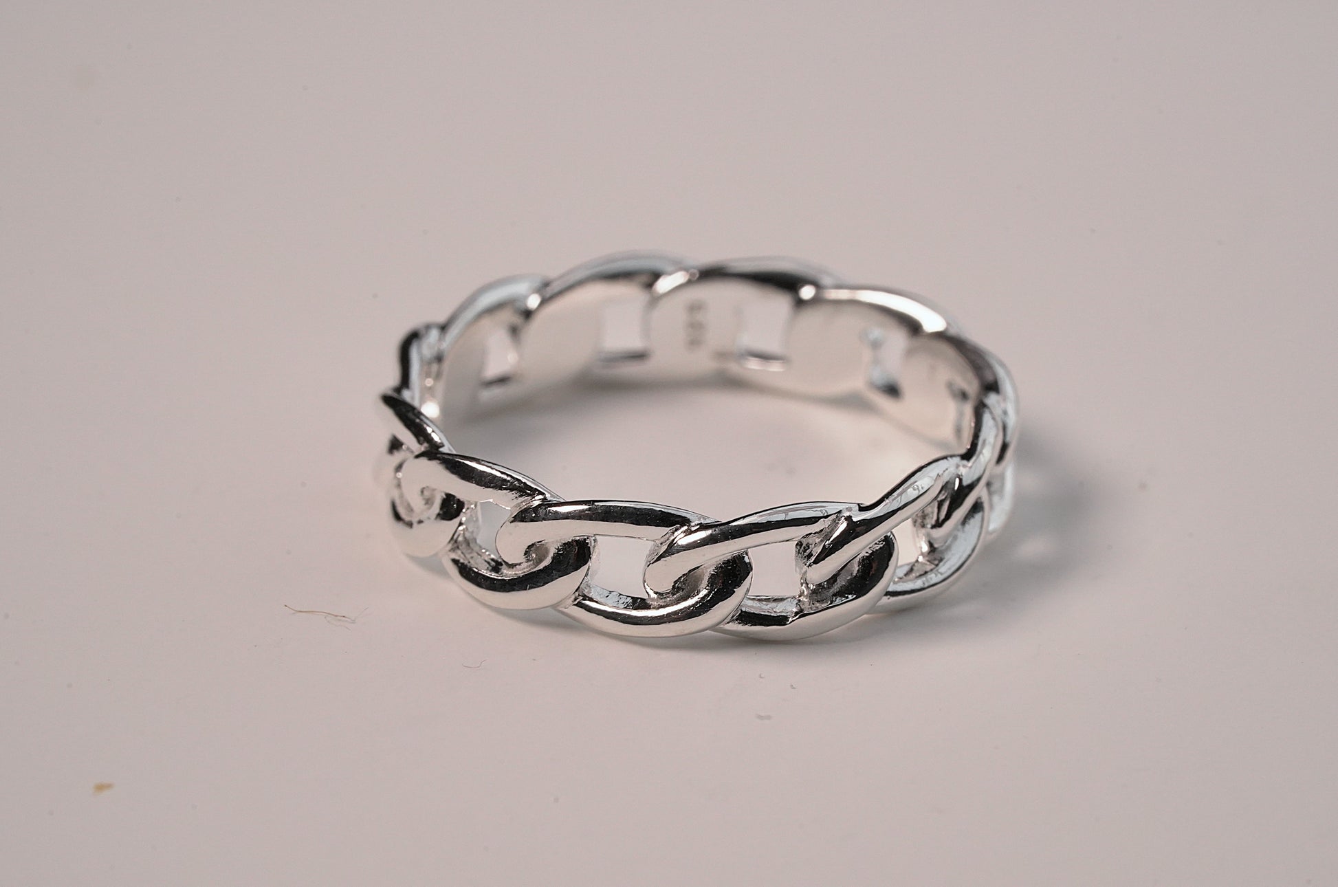 Sterling Silver Chunky Chain Ring