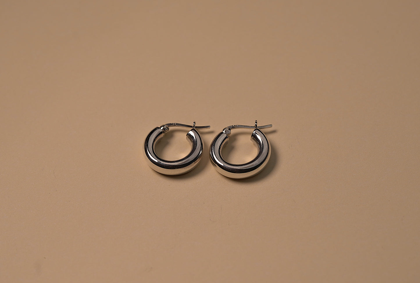 Sterling Silver Chunky Mini Hoop Earrings